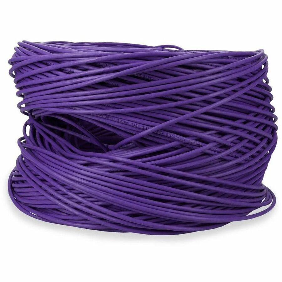 Proline 1000ft Non-terminated Purple Cat5E Straight UTP PVC Patch Cable