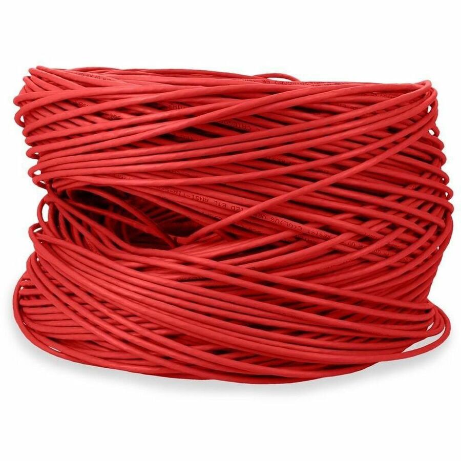 Proline 1000ft Non-Terminated Red CAT 5E PVC Bulk Cable