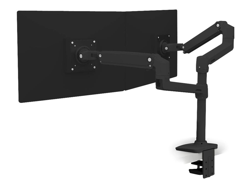 Ergotron LX Dual Stacking Monitor Arm - Matte Black
