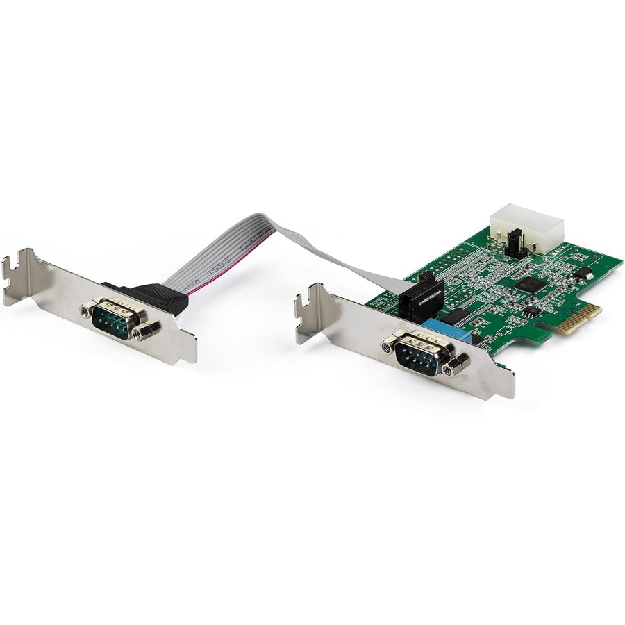 StarTech.com 2-port PCI Express RS232 Serial Adapter Card - PCIe Serial DB9 Controller - Low Profile