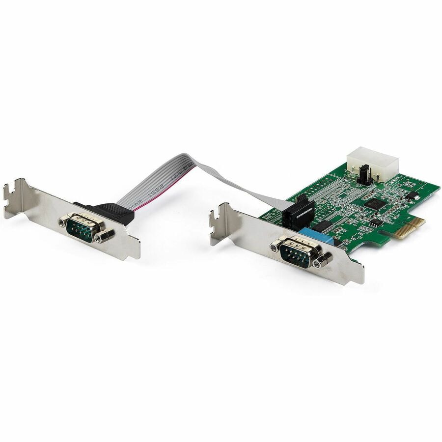 StarTech.com 2-port PCI Express RS232 Serial Adapter Card - PCIe Serial DB9 Controller - Low Profile