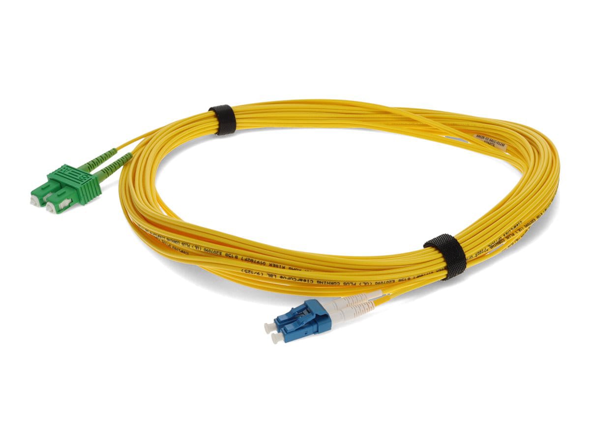 Proline 20m ASC (M) to LC (M) Yellow OS2 Duplex Fiber OFNR Patch Cable