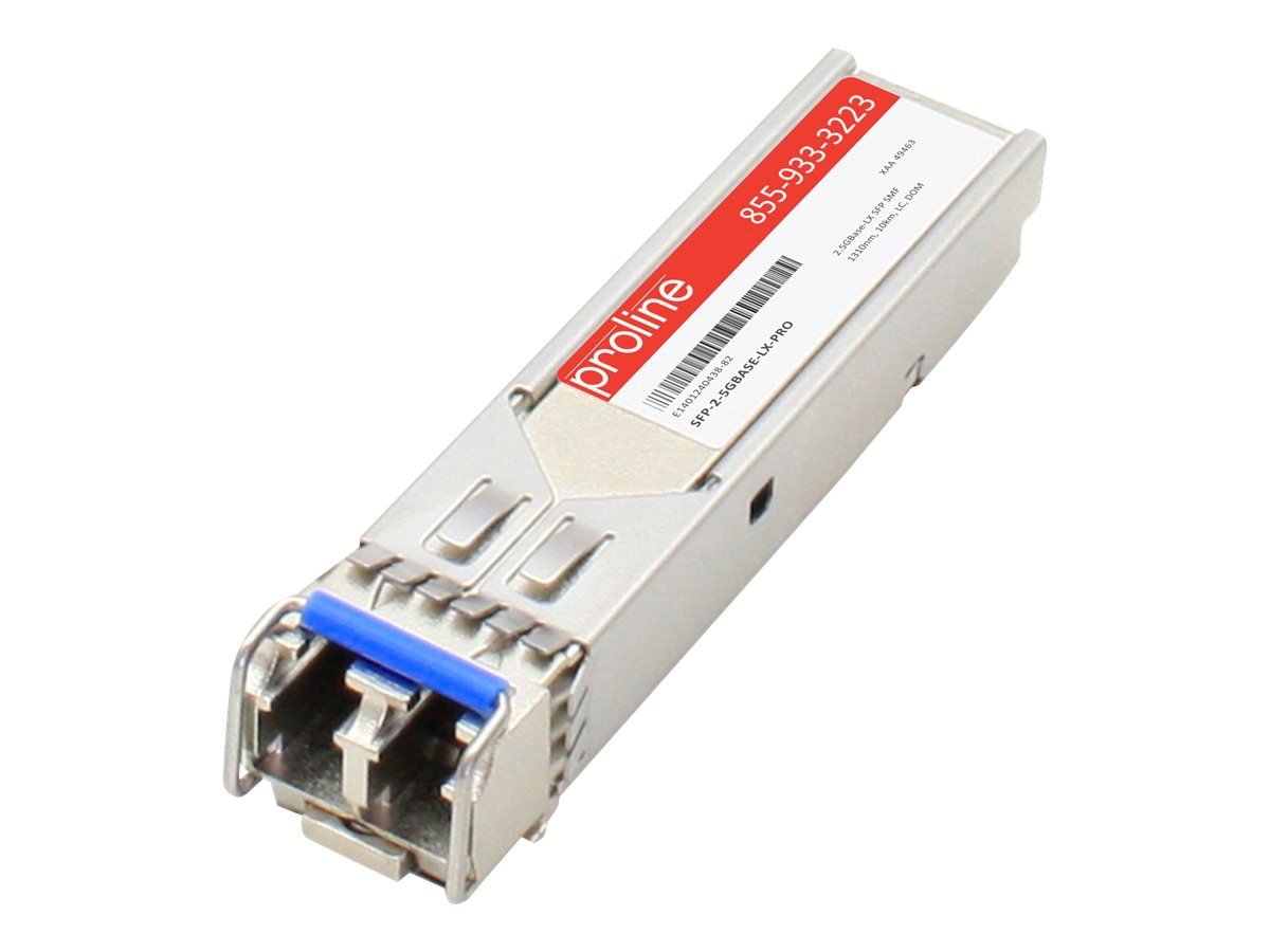 Proline MSA and TAA 2.5GBase-LX SFP Transceiver (SMF, 1310nm, 10km, LC, DOM