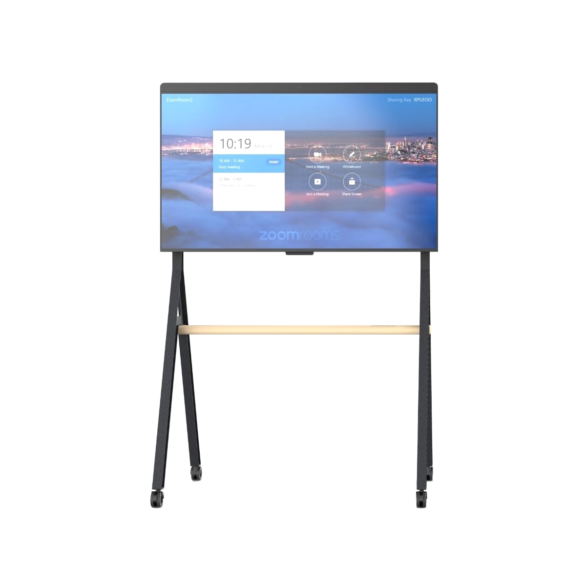 DTEN 400x300 Rolling Mobile Stand for 55" D7 Board - Black Gray