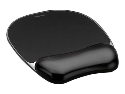 Fellowes Easy Glide Gel Mouse Pad w/Wrist Rest 10 x 12 X 1 1/2 Black 93730