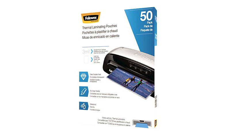 Fellowes - 50-pack - glossy -  - lamination pouches