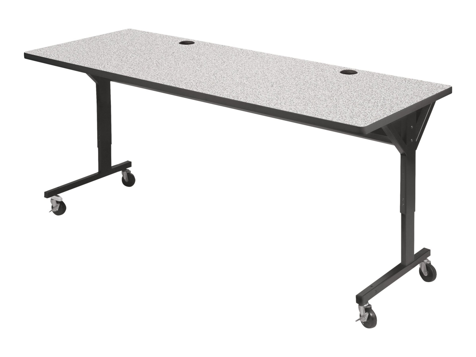 MooreCo Brawny - table - rectangular - gray nebula