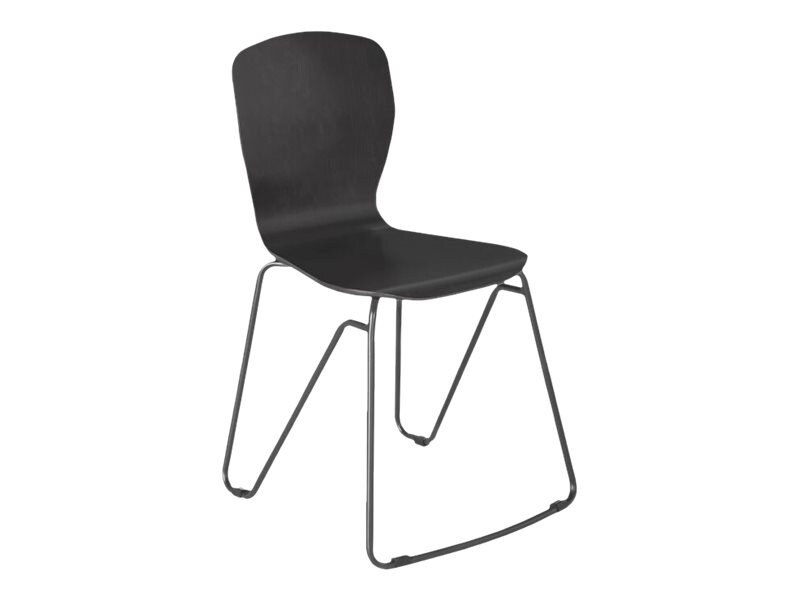 VARIDESK - chair - plywood, powder-coated steel - dark gray (pack of 2)
