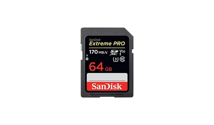 SanDisk Extreme Pro - flash memory card - 64 GB - SDXC UHS-I