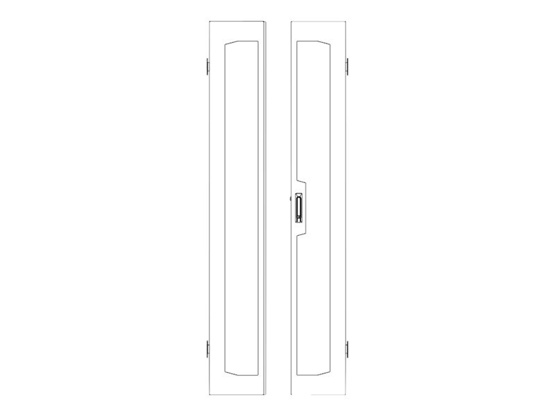 Middle Atlantic SNE Series SNE24-CLVD-45-U rack door (split, vented) - 45U