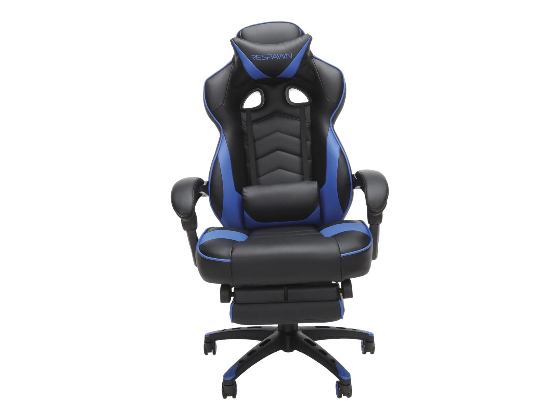 RESPAWN RSP-110 Racing Style Reclining Footrest Gaming Chair - Blue
