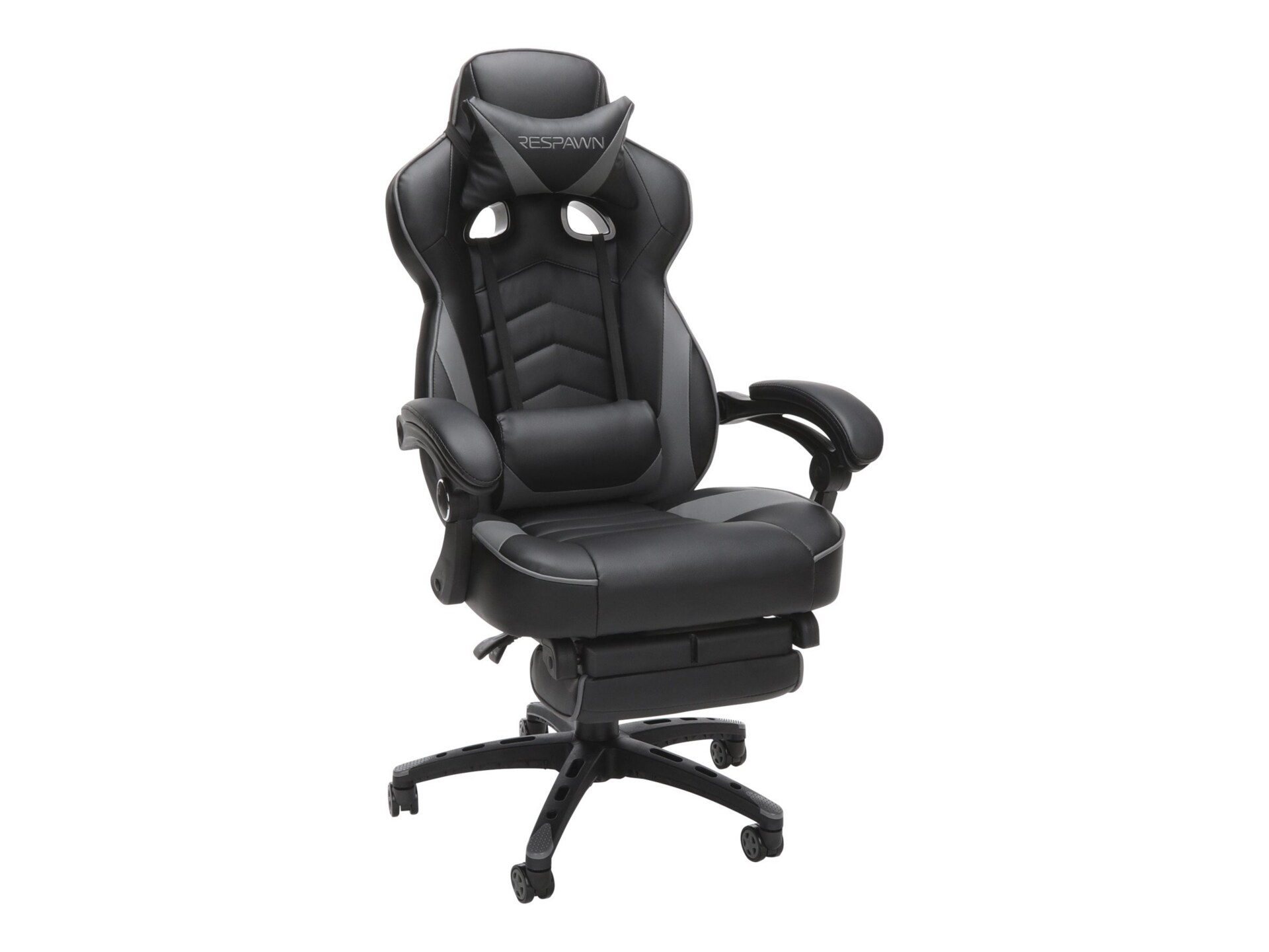 RESPAWN RSP-110 Racing Style Reclining Footrest Gaming Chair - Gray