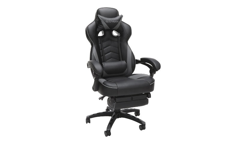 RESPAWN RSP-110 Racing Style Reclining Footrest Gaming Chair - Gray