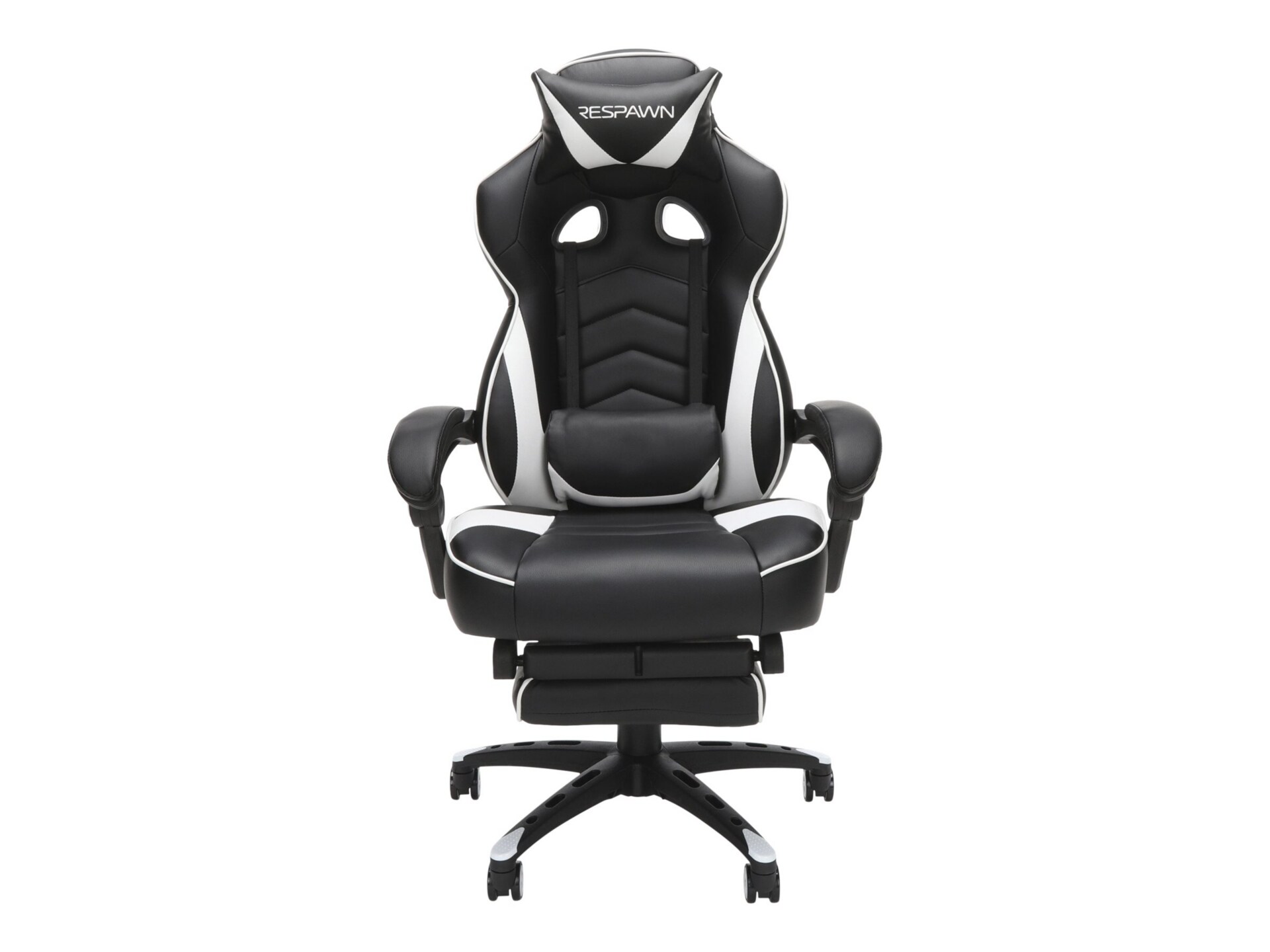 RESPAWN RSP-110 Racing Style Reclining Footrest Gaming Chair - White