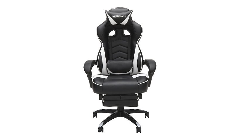 RESPAWN RSP-110 Racing Style Reclining Footrest Gaming Chair - White