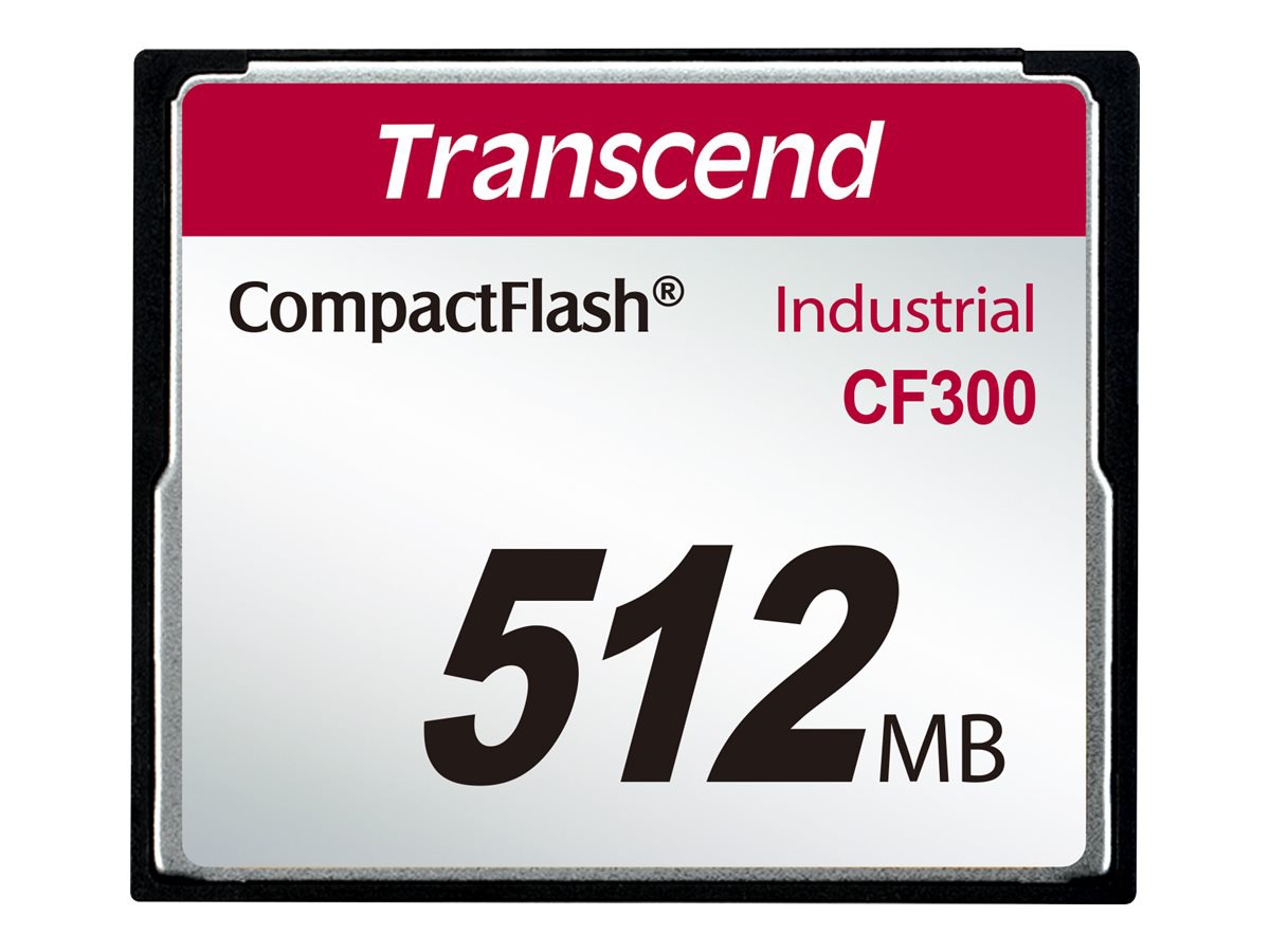 Transcend CF300 Industrial - flash memory card - 512 MB - CompactFlash