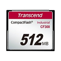 Transcend CF300 Industrial - flash memory card - 512 MB - CompactFlash