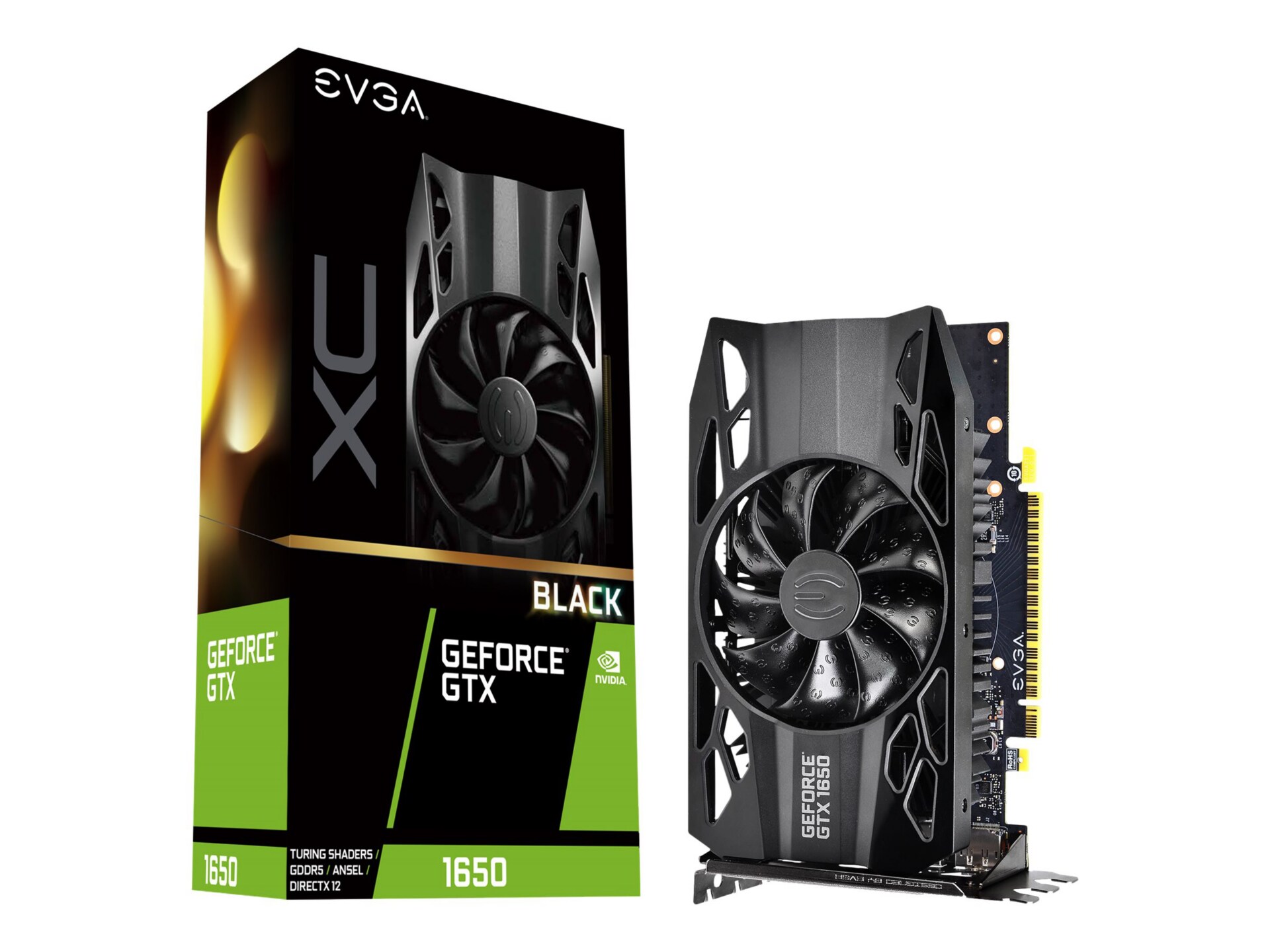 EVGA GeForce GTX 1650 XC BLACK GAMING - graphics card - GF GTX 1650 - 4 GB