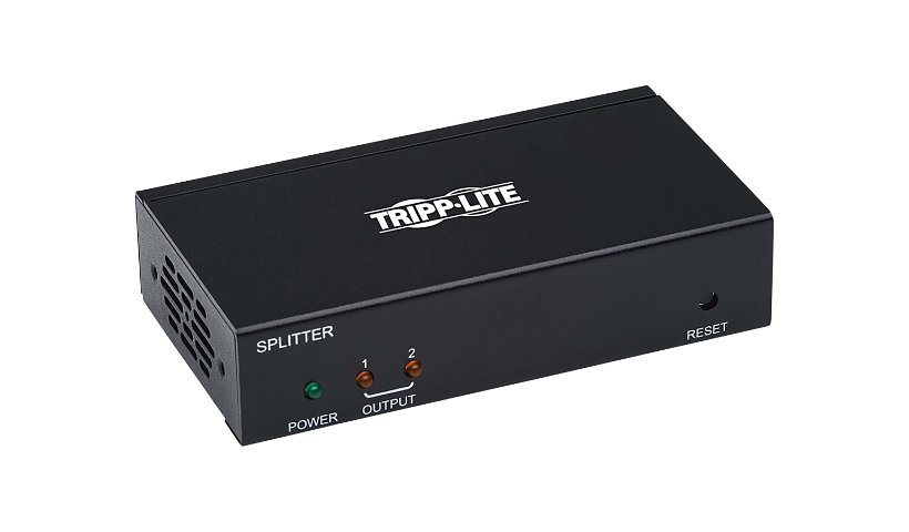 Tripp Lite HDMI over Cat6 Splitter/Extender with PoC, 2 Ports - 4K x 2K @ 60 Hz, 4:4:4, HDR, 125 ft. (38.1 m), TAA -