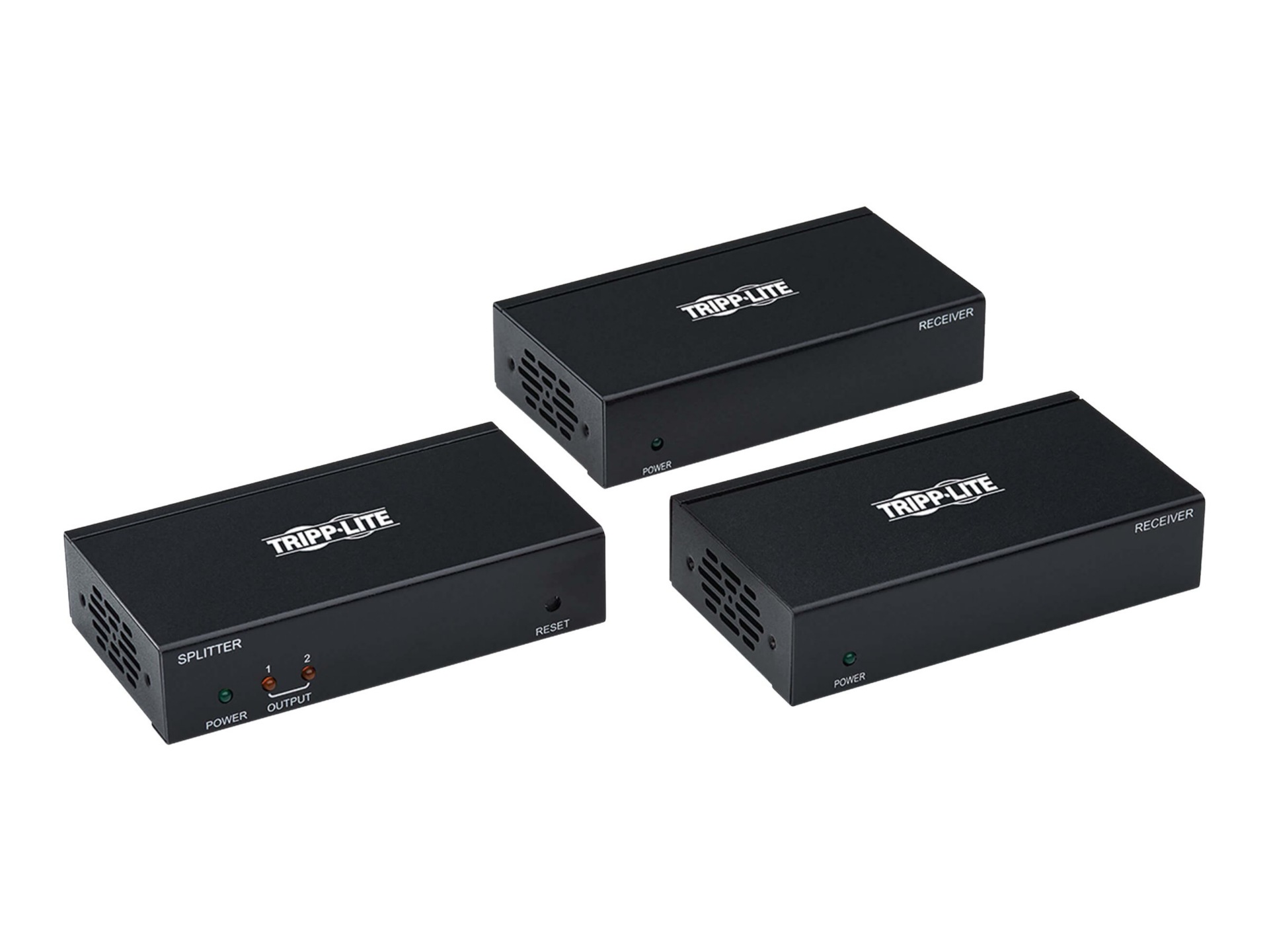 Tripp Lite HDMI over Cat6 Splitter/Extender Kit with PoC, 2 Ports - 4K x 2K @ 60 Hz, 4:4:4, HDR, 125 ft. (38.1 m), TAA -