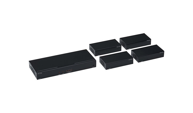 Tripp Lite DisplayPort to HDMI over Cat6 Splitter/Extender Kit, PoC, 4 Ports - 4K @ 60 Hz, 125 ft. (38 m), TAA -