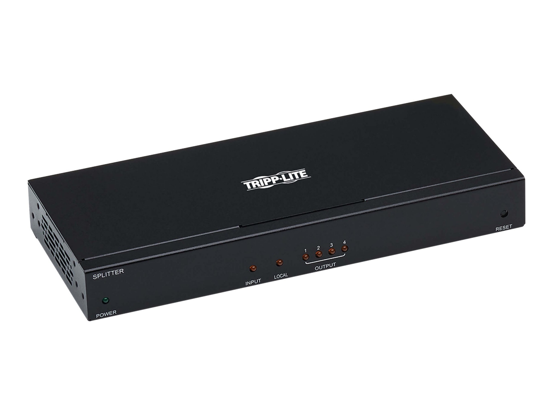 Tripp Lite HDMI over Cat6 Splitter/Extender with PoC, 4 Ports - 4K x 2K @ 60 Hz, 4:4:4, HDR, 125 ft. (38.1 m), TAA -