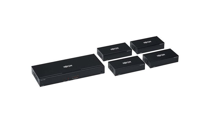 Tripp Lite HDMI over Cat6 Splitter/Extender Kit with PoC, 4 Ports - 4K x 2K @ 60 Hz, 4:4:4, HDR, 125 ft. (38.1 m), TAA -