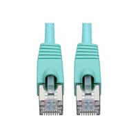 Eaton Tripp Lite Series Cat6a 10G Snagless Shielded STP Ethernet Cable (RJ45 M/M), PoE, Aqua, 30 ft. (9.14 m) - patch