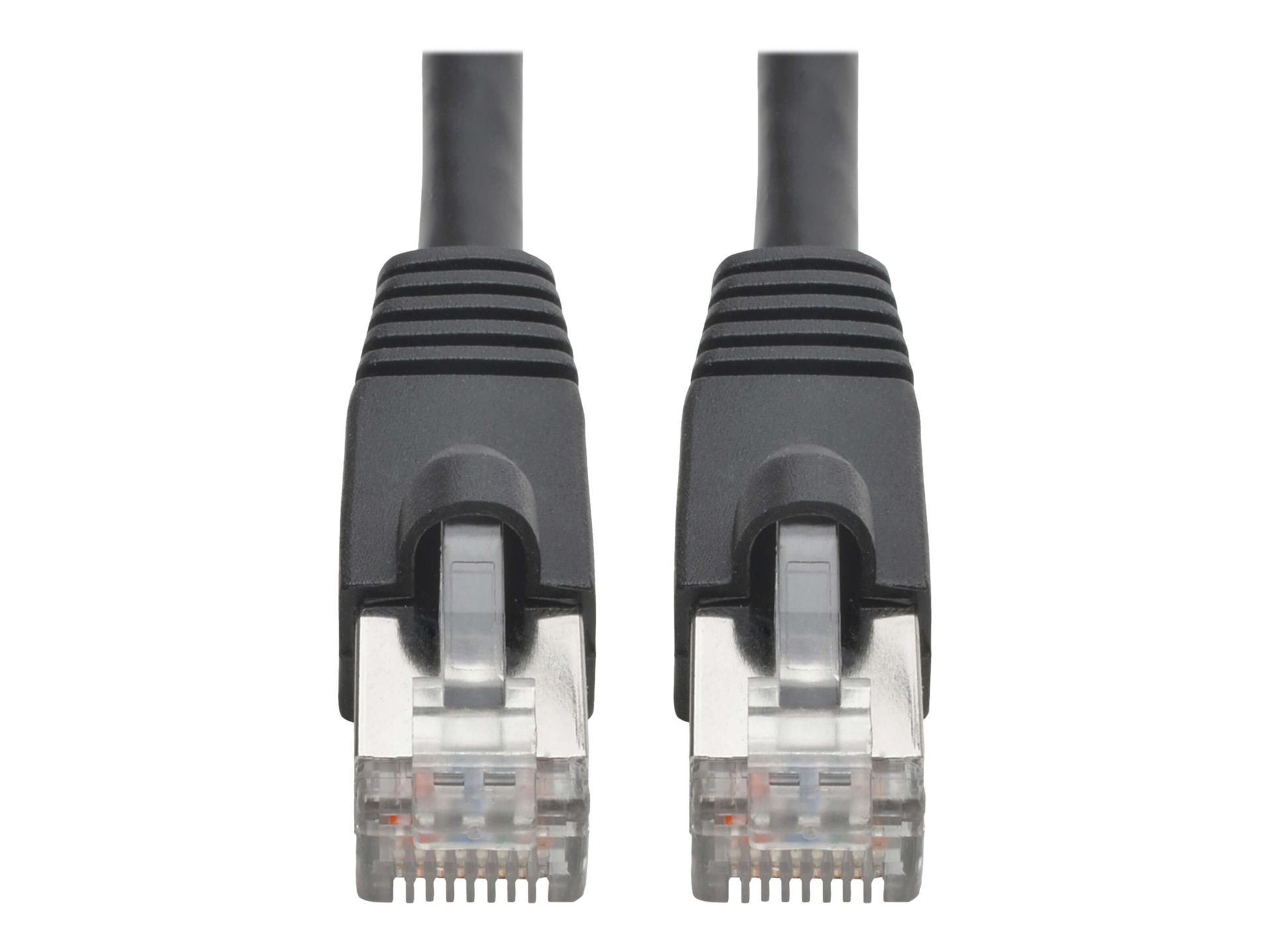 Eaton Tripp Lite Series Cat6a 10G Snagless Shielded STP Ethernet Cable (RJ45 M/M), PoE, Black, 30 ft. (9.14 m) - patch