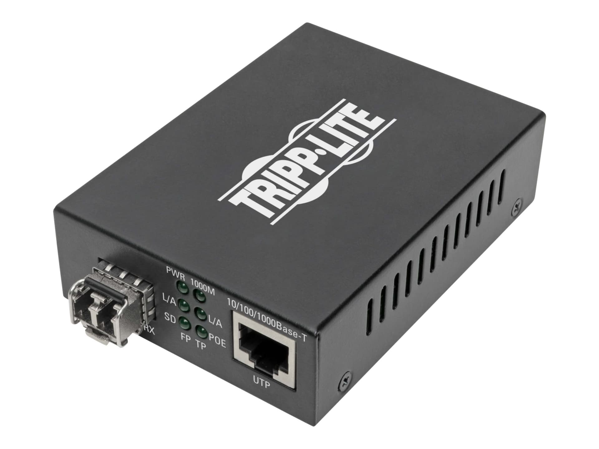 Eaton Tripp Lite Series Gigabit Multimode Fiber to Ethernet Media Converter, POE+ - 10/100/1000 LC, 850 nm, 550 m (1804