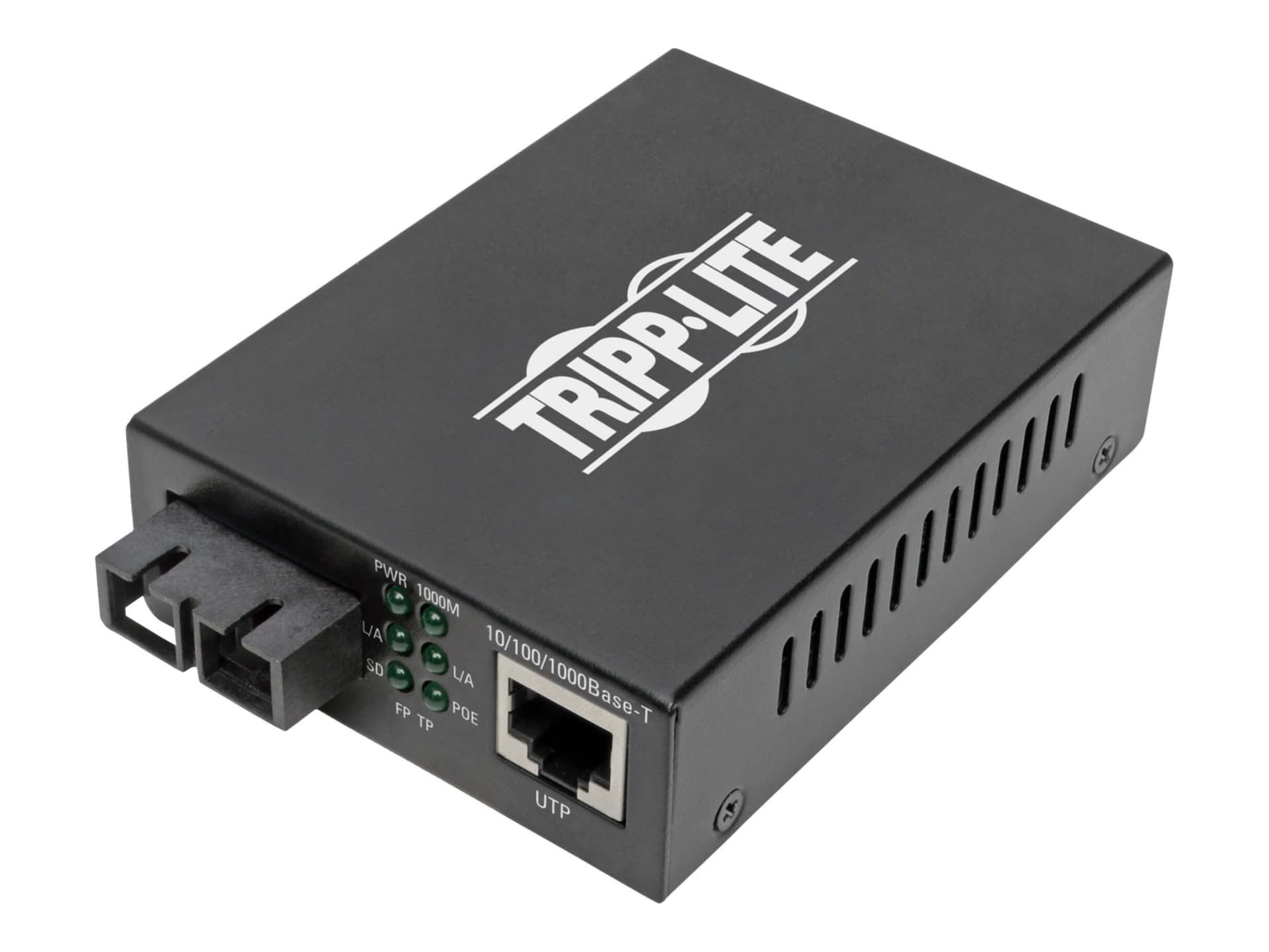 Eaton Tripp Lite Series Gigabit Multimode Fiber to Ethernet Media Converter, POE+ - 10/100/1000 SC, 850 nm, 550 m (1804