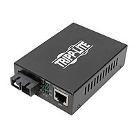 Tripp Lite Gigabit Singlemode Fiber to Ethernet Media Converter, POE+ - 10/100/1000 SC, 1310 nm, 20 km (12.4 mi.) -