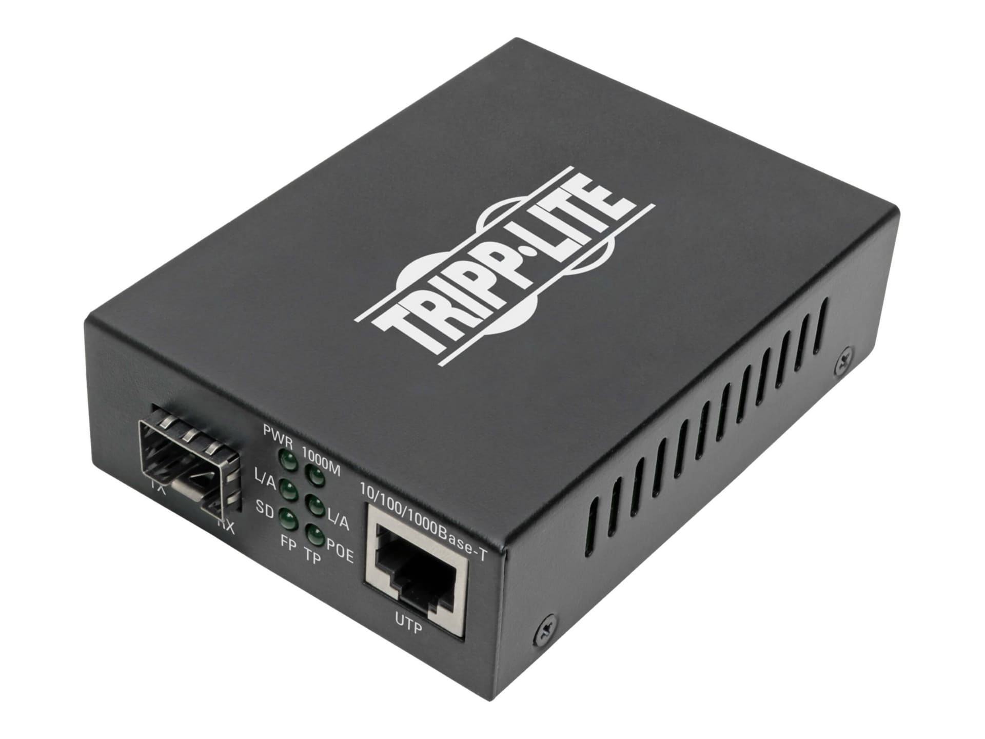 Tripp Lite SFP Fiber to Ethernet Media Converter POE+ 10/100/1000 Mbps