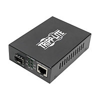 Tripp Lite Gigabit SFP Fiber to Ethernet Media Converter, POE+ - 10/100/1000 Mbps - fiber media converter - 10Mb LAN,