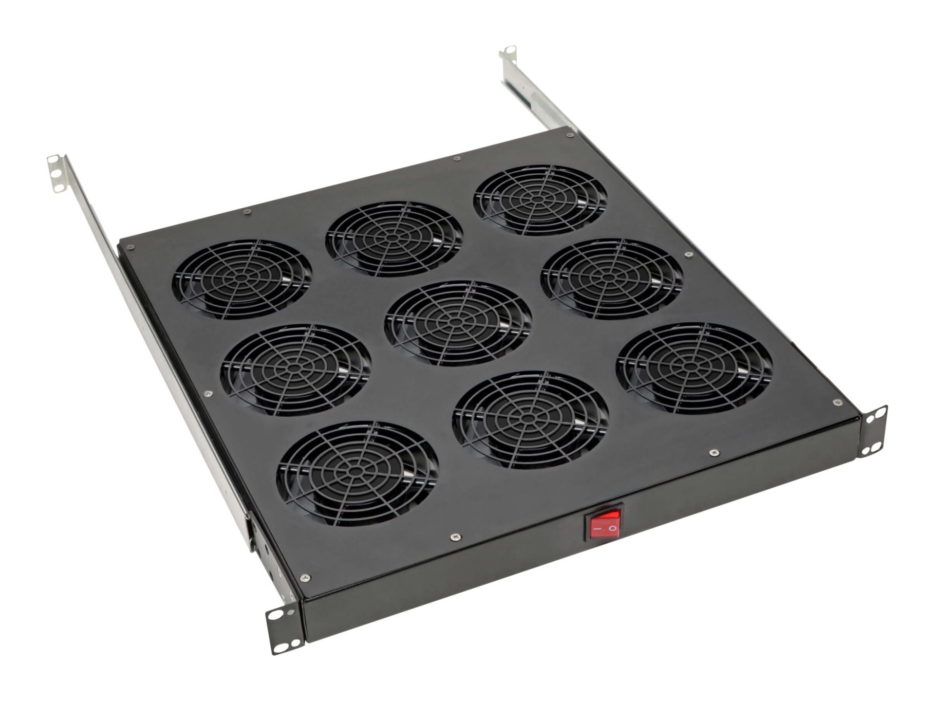 Tripp Lite Fan Tray for 19 in. Racks - 1U, 9 120V High-Performance Fans, 864 CFM, C14 Inlet - rack fan tray - 1U