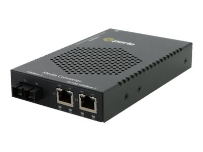 Perle S-1110DHP-SC10-XT Hi-PoE - industrial temperature - fiber media converter - 10Mb LAN, 100Mb LAN, 1GbE