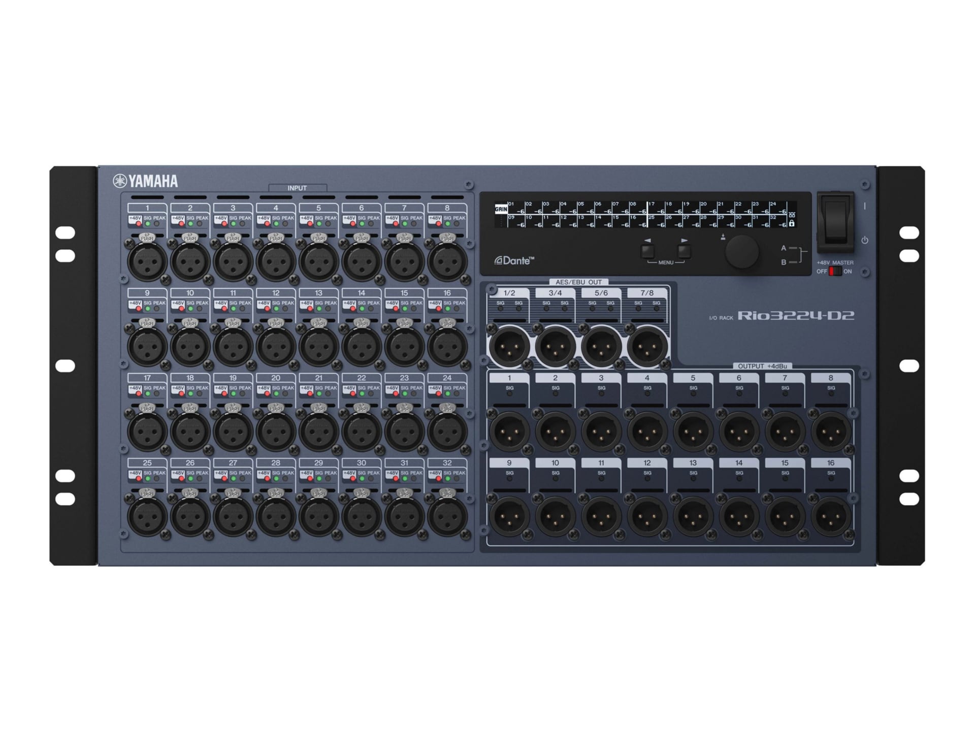 Yamaha Input/Output Rack with Dante Digital Audio Network for CL and QL Ser