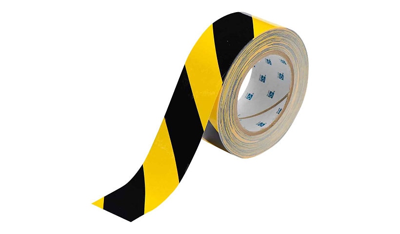 Brady ToughStripe marking tape - 2 in in x 100 ft - polyester - black & yellow