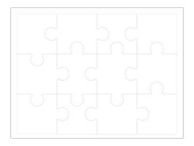 HamiltonBuhl Print-A-Puzzle 8.5"x11" Pre-Perforated Puzzle Paper - 50 Pack