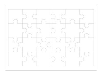 HamiltonBuhl Print-A-Puzzle 8.5"x11" Pre-Perforated Puzzle Paper - 25 Pack