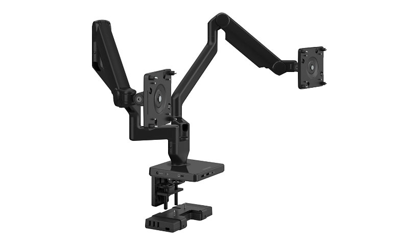 Humanscale M/FLEX M2.1 - mounting kit - for 2 LCD displays - black with bla