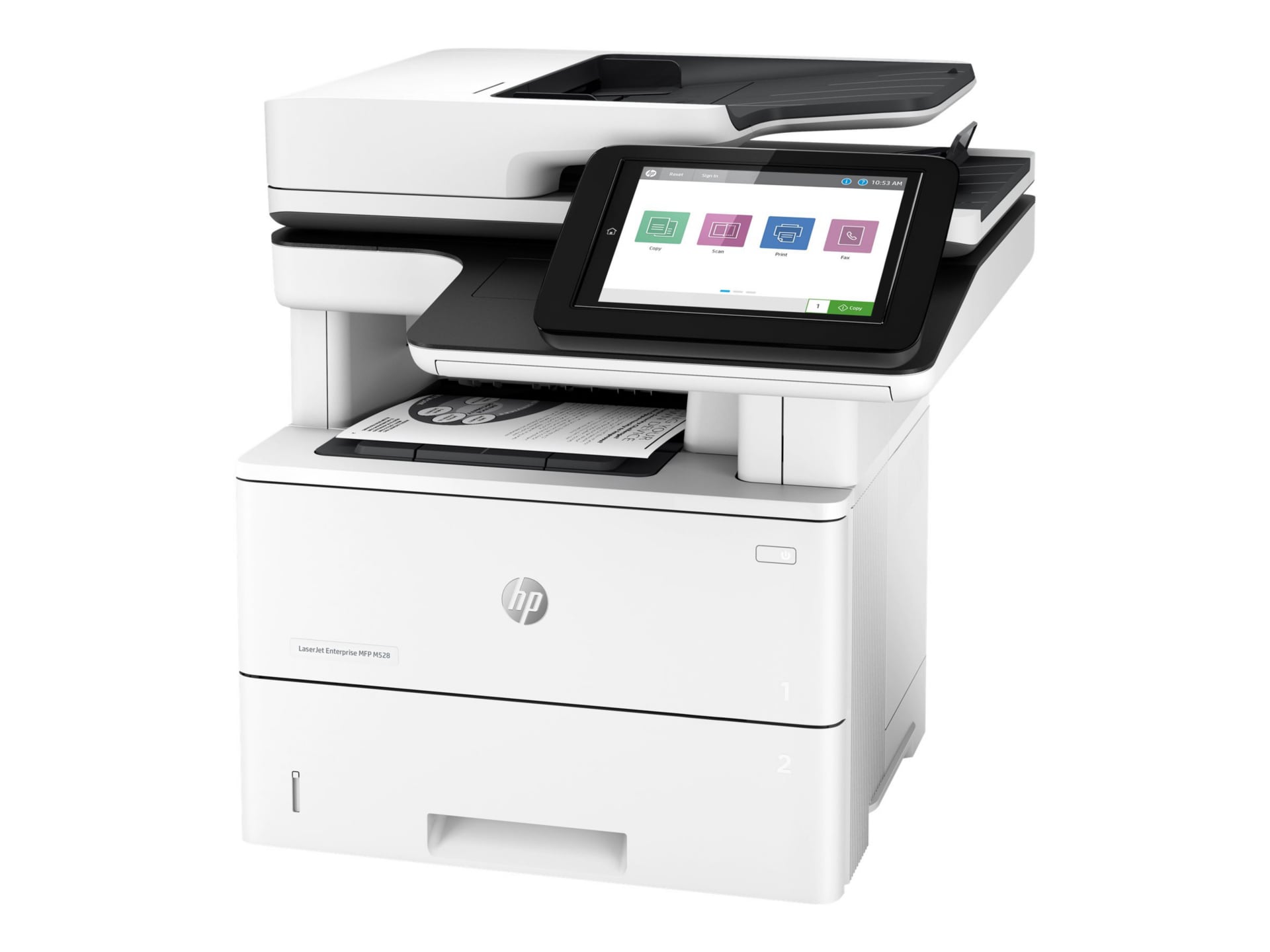 HP LaserJet M528 M528dn Laser Multifunction  Printer-Monochrome-Copier/Scanner-43 ppm Mono Print-1200x1200