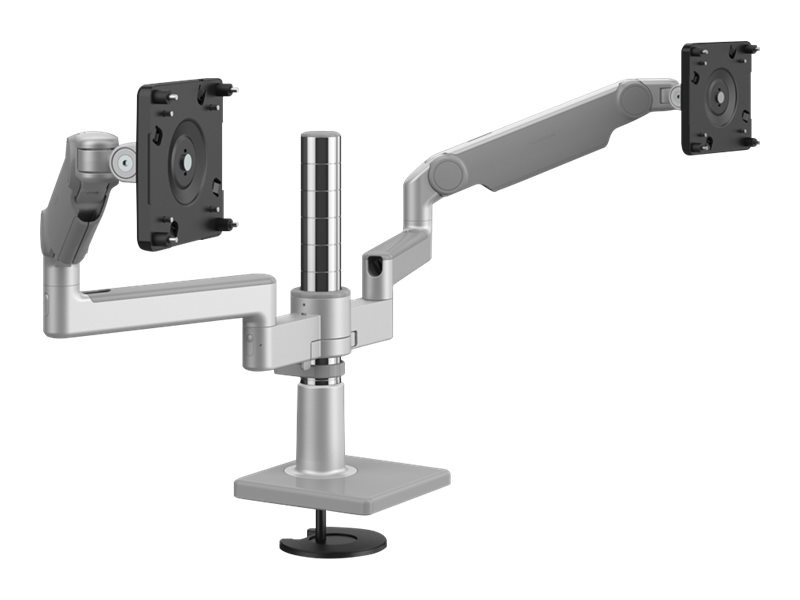 Humanscale M/FLEX M2.1 mounting kit - for 2 LCD displays - silver with gray trim