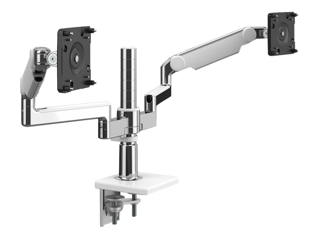 Humanscale M/FLEX M2.1 - mounting kit - for 2 LCD displays - polished alumi