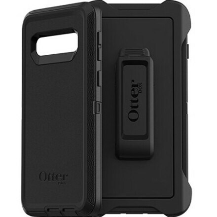 OtterBox Defender Rugged Carrying Case (Holster) Samsung Galaxy S10 Smartphone - Black