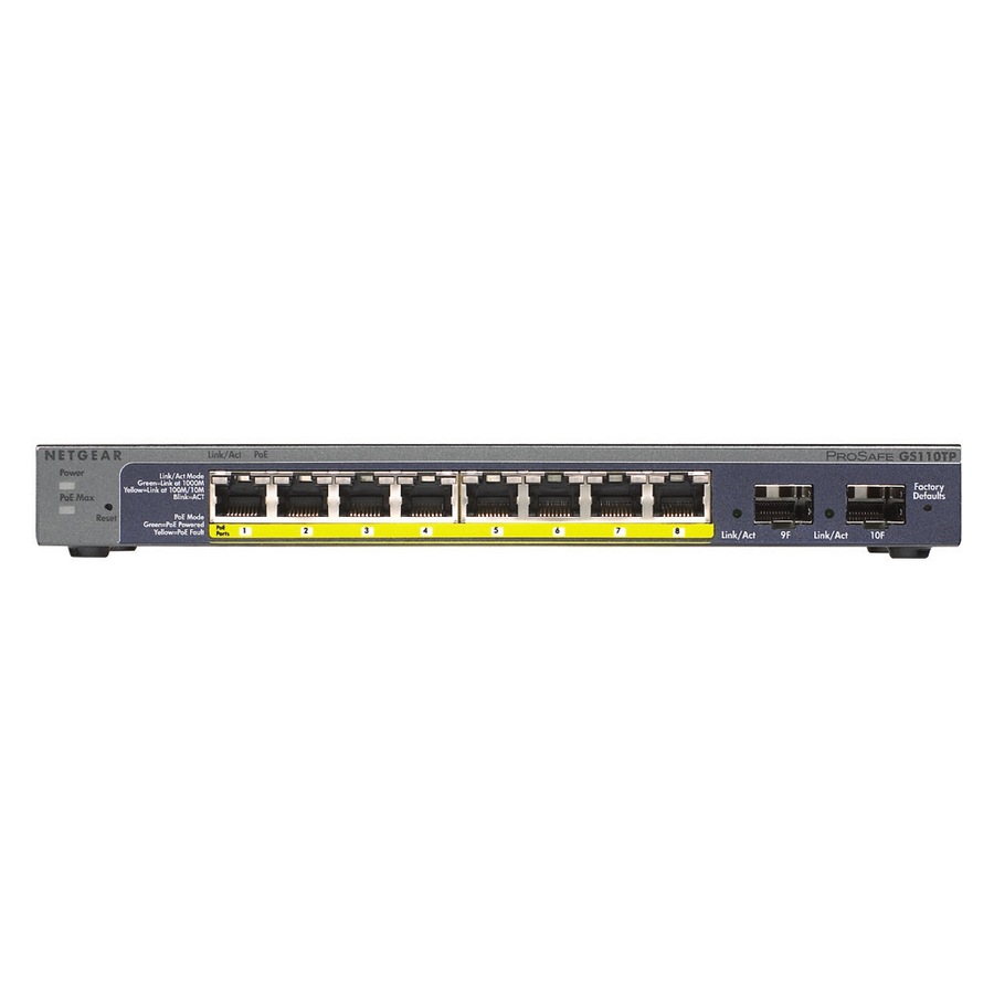 Thumbnail 3 of 4 for Netgear ProSafe GS110TP Ethernet Switch
