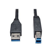 Eaton Tripp Lite Series USB 3.2 Gen 1 SuperSpeed Device Cable (A to B M/M) Black, 10 ft. (3.05 m) - USB cable - USB Type