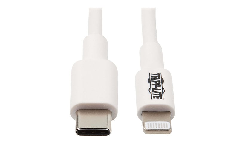 Eaton Tripp Lite Series USB-C to Lightning Sync/Charge Cable (M/M), MFi Certified, White, 3 ft. (0.9 m) - USB cable - 24