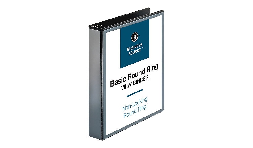 Business Source Basic - presentation ring binder - for Letter - capacity: 350 sheets - black