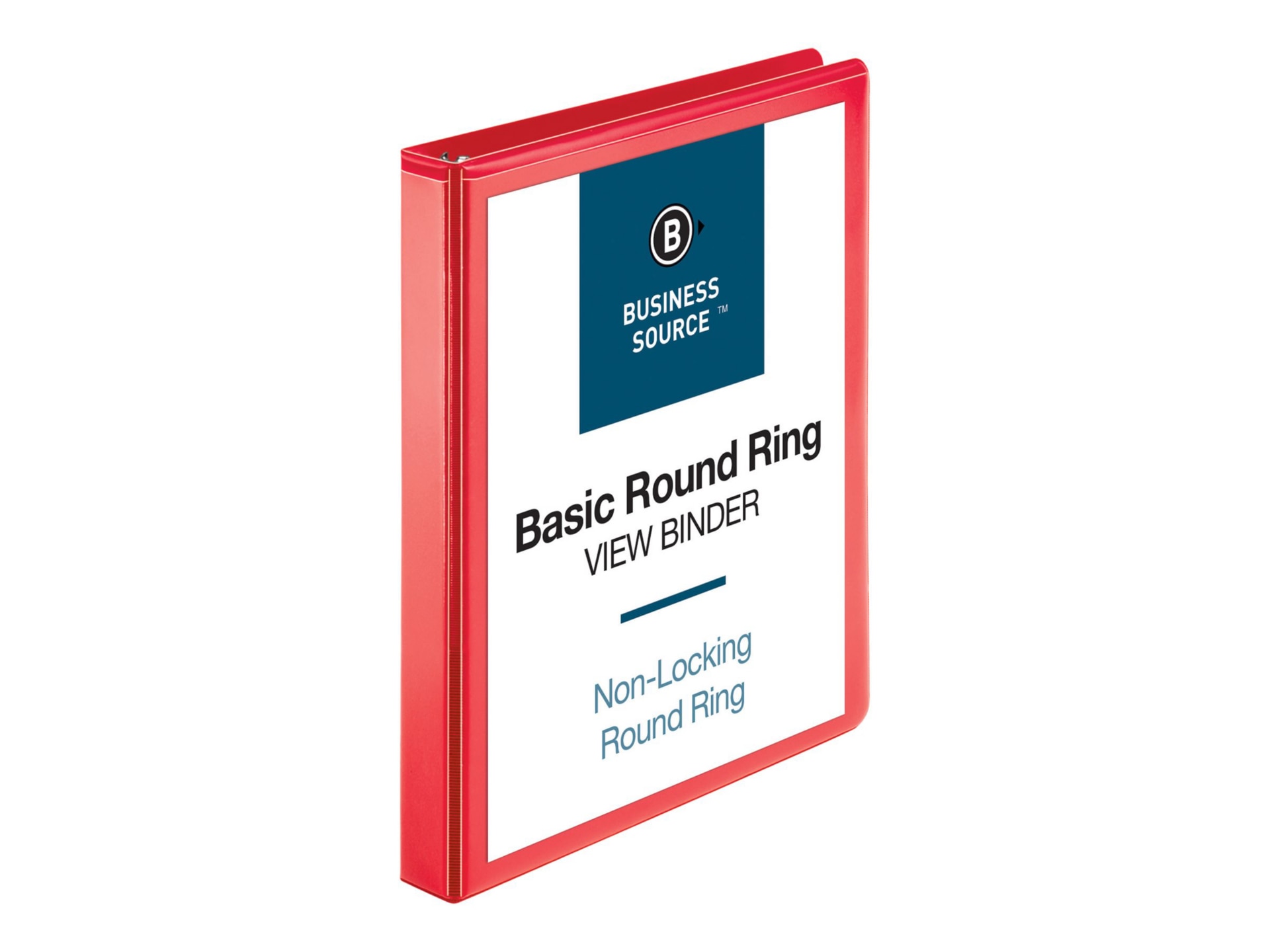 Business Source Basic - presentation ring binder - for Letter - capacity: 225 sheets - red